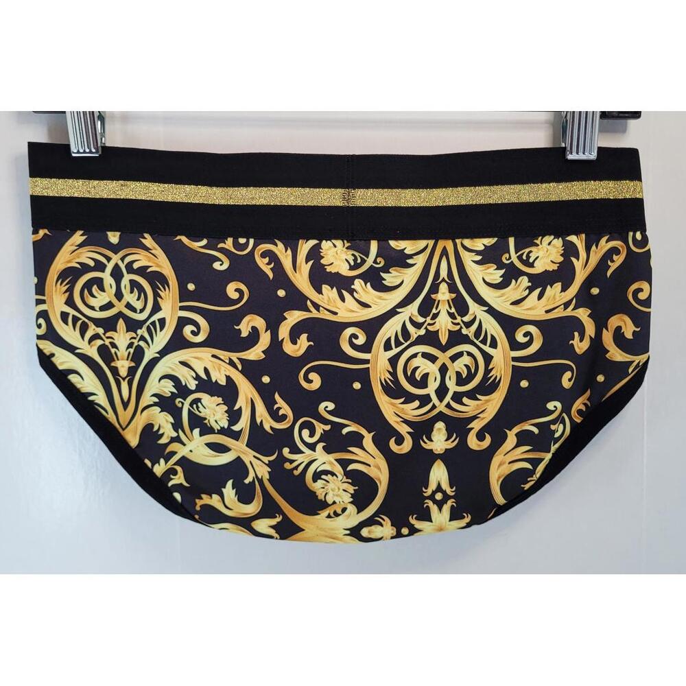 ADDICTED Men’s M / 32 Versailles Brief Black & Gold – NEW - Picture 3 of 5